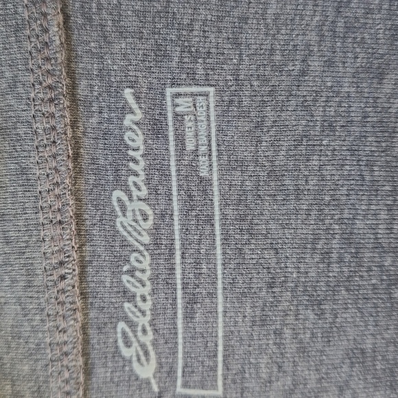 Eddie Bauer Gray Heather V-neck Long Sleeve T-shirt Medium M - Picture 5 of 9